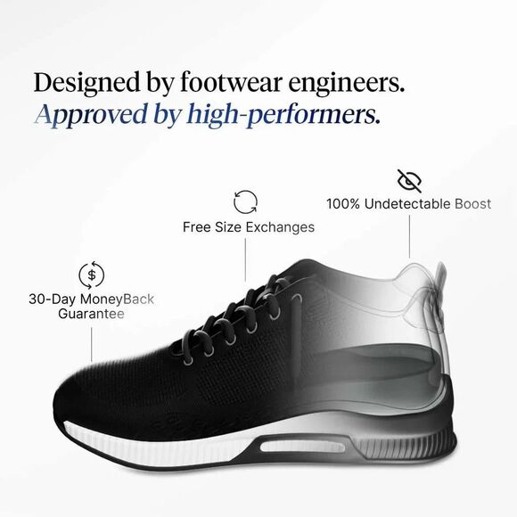 Conzuri Height Boost Sneakers Men’s 8.5 – Beige Knit – New With Box - Picture 5 of 8